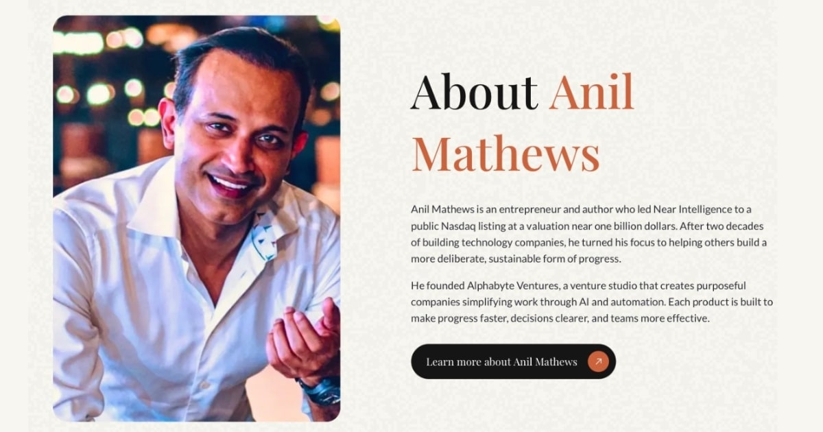 About Anil Mathews | The Start Switch